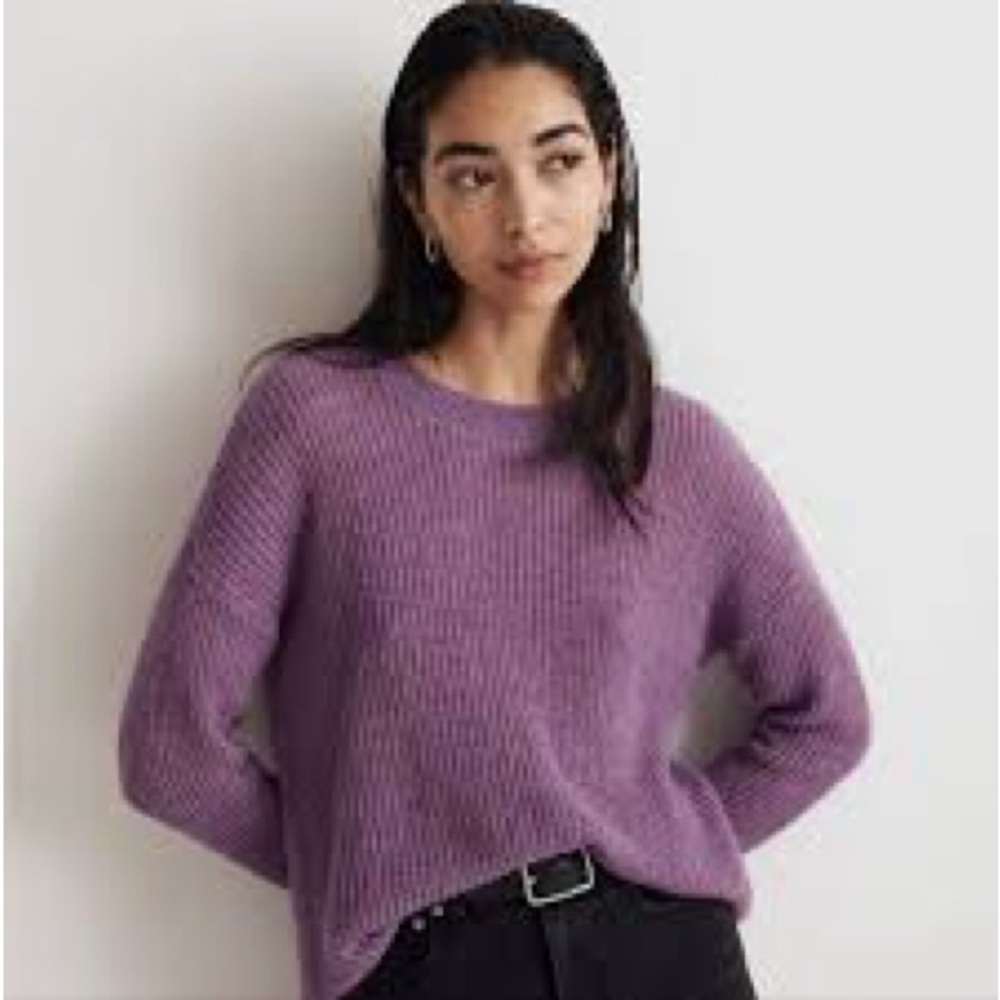 Madewell Women's Lavender Crew Neck Sweater
